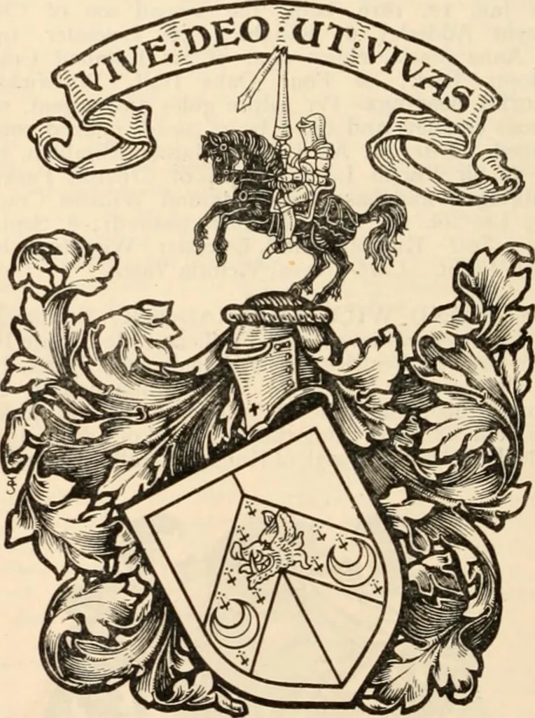 An illustration from Armorial families : a directory of gentlemen of coat-armour, 1905, leaf 377