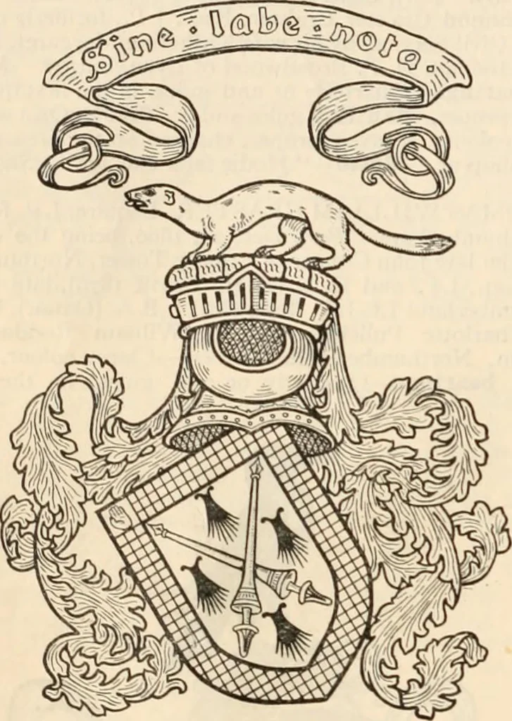 An illustration from Armorial families : a directory of gentlemen of coat-armour, 1905, leaf 379