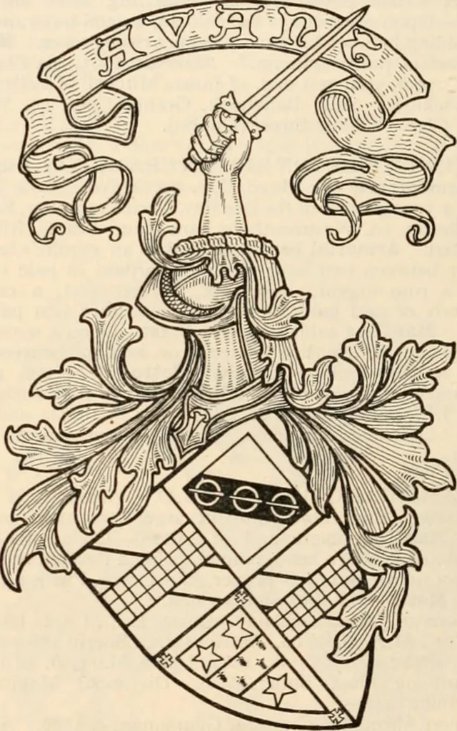 An illustration from Armorial families : a directory of gentlemen of coat-armour, 1905, leaf 379