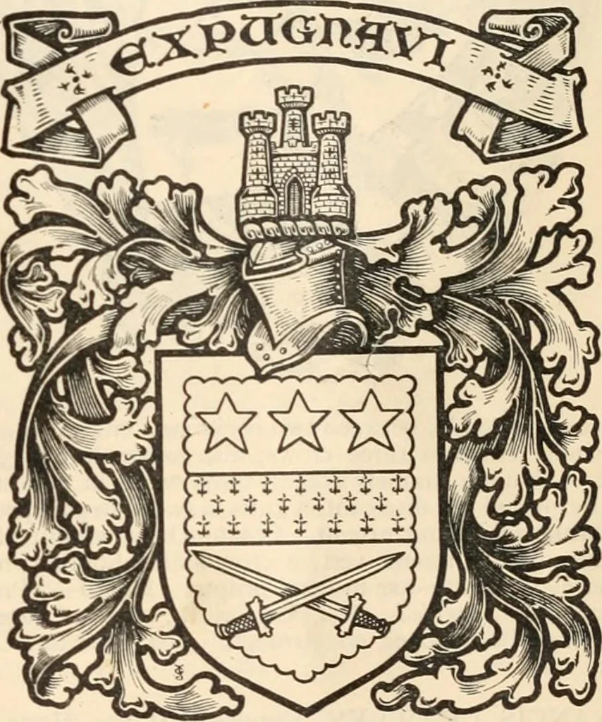 An illustration from Armorial families : a directory of gentlemen of coat-armour, 1905, leaf 380