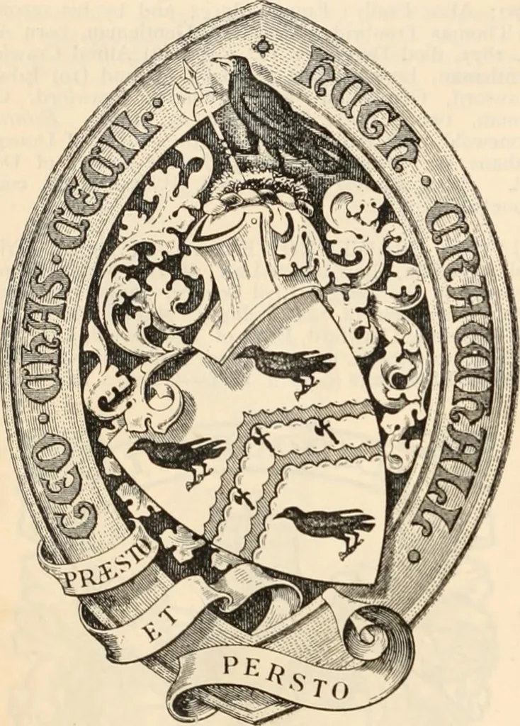 An illustration from Armorial families : a directory of gentlemen of coat-armour, 1905, leaf 381