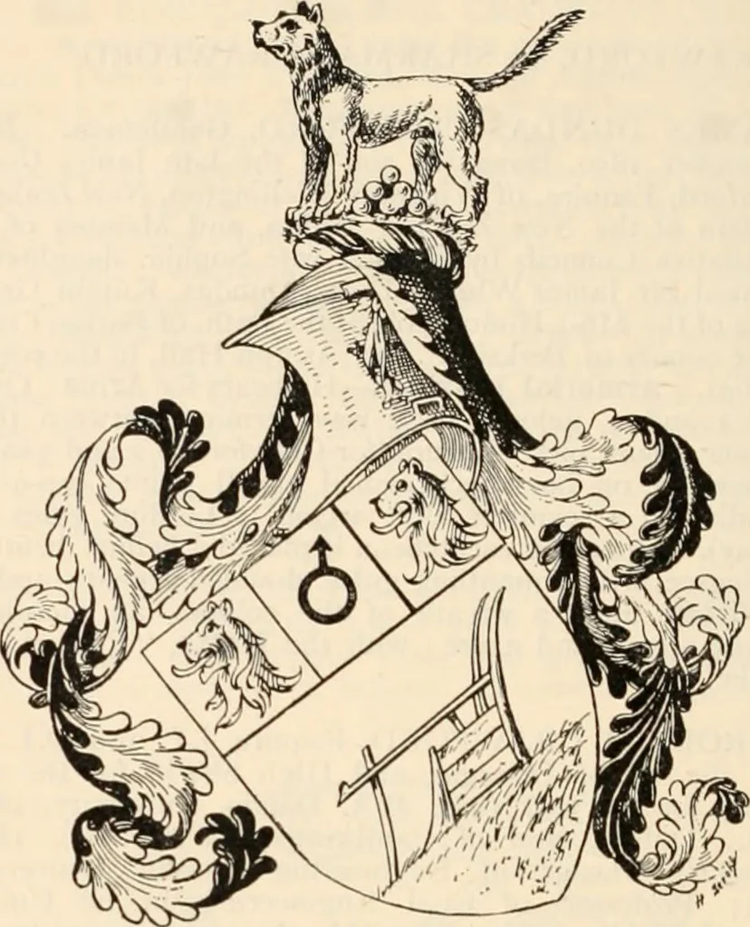An illustration from Armorial families : a directory of gentlemen of coat-armour, 1905, leaf 381