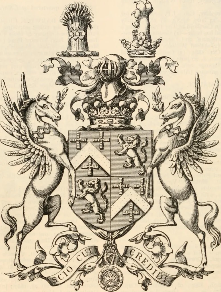 An illustration from Armorial families : a directory of gentlemen of coat-armour, 1905, leaf 383