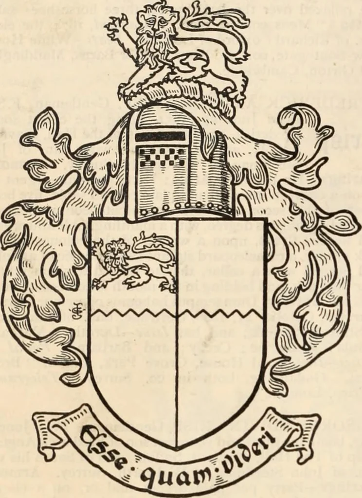 An illustration from Armorial families : a directory of gentlemen of coat-armour, 1905, leaf 385