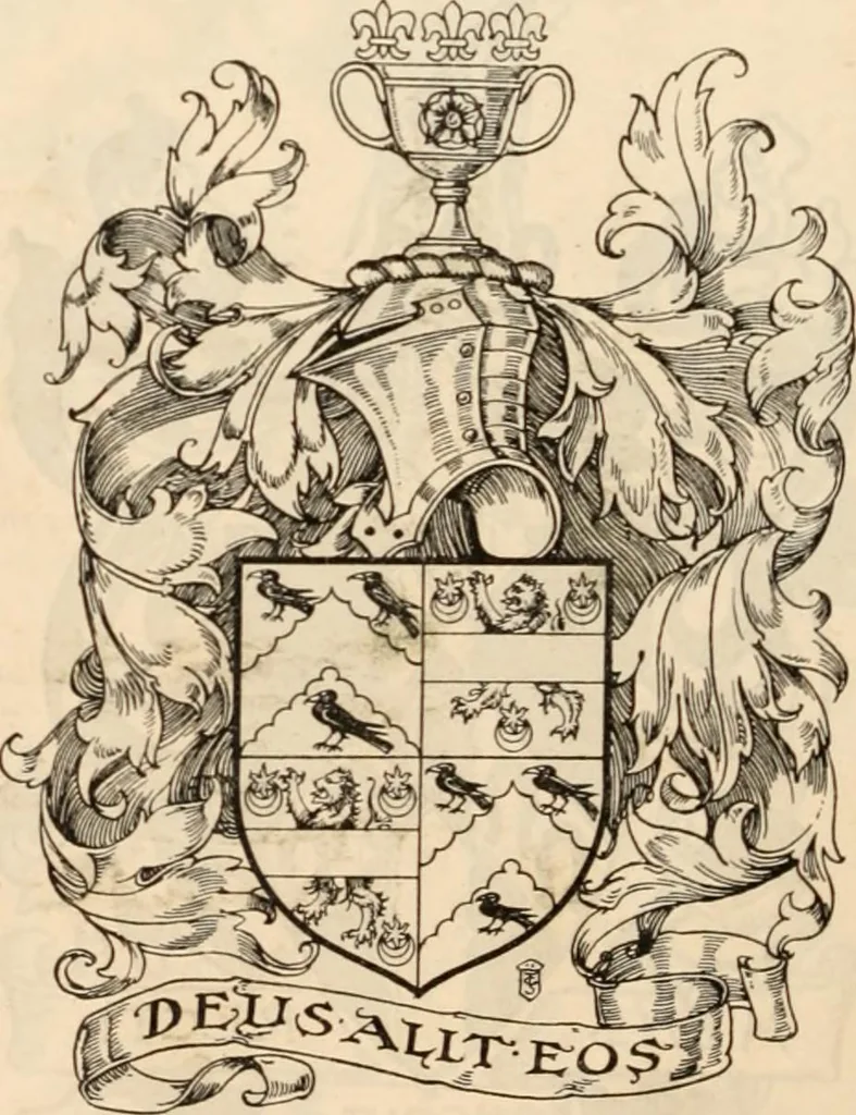An illustration from Armorial families : a directory of gentlemen of coat-armour, 1905, leaf 385