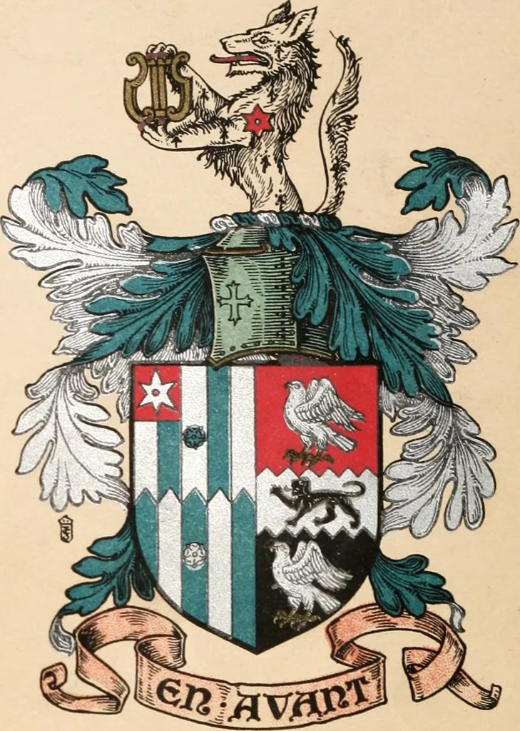 An illustration from Armorial families : a directory of gentlemen of coat-armour, 1905, leaf 386