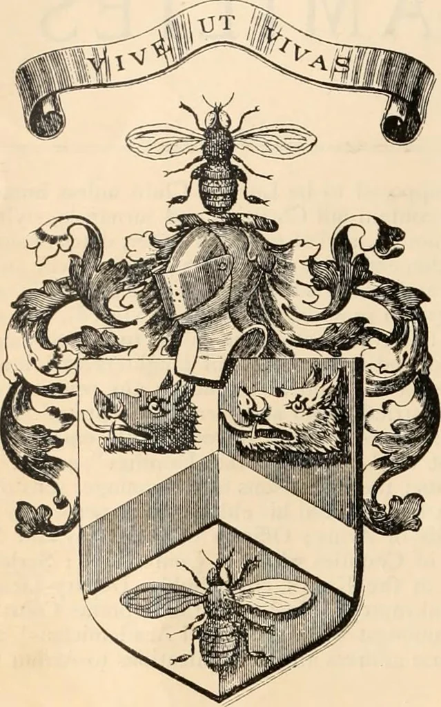An illustration from Armorial families : a directory of gentlemen of coat-armour, 1905, leaf 39