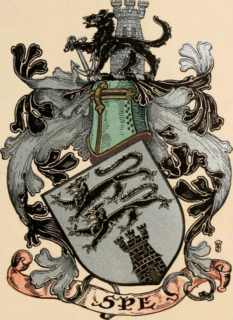 An illustration from Armorial families : a directory of gentlemen of coat-armour, 1905, leaf 390