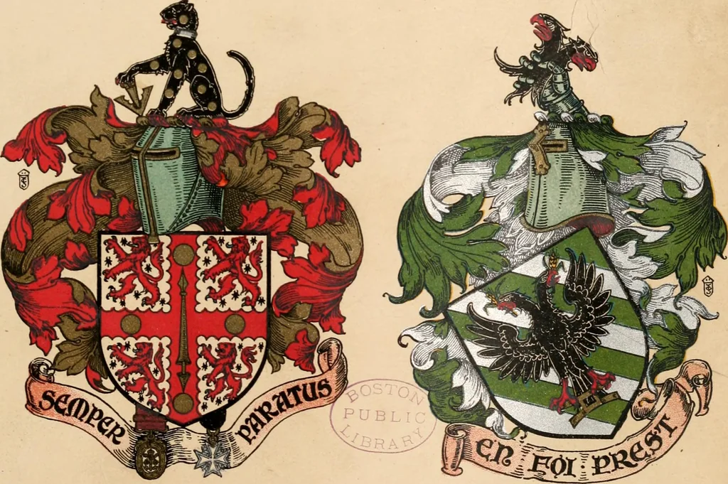 An illustration from Armorial families : a directory of gentlemen of coat-armour, 1905, leaf 390