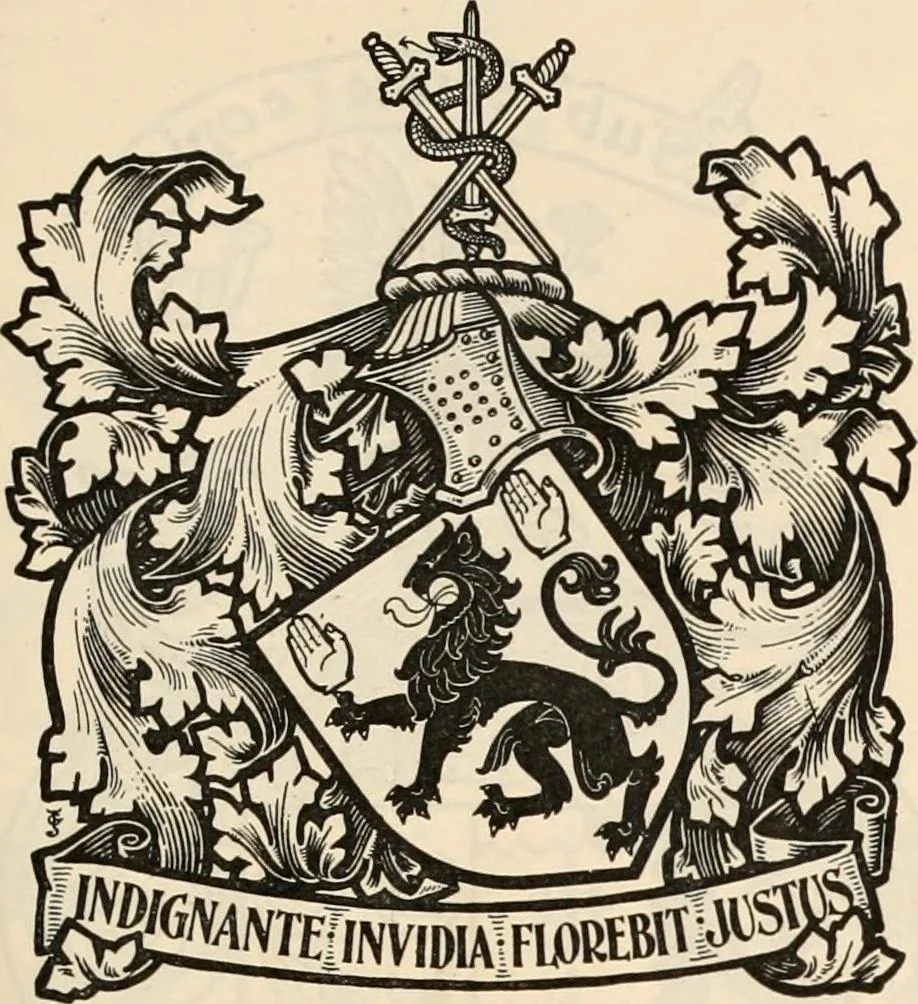 An illustration from Armorial families : a directory of gentlemen of coat-armour, 1905, leaf 392