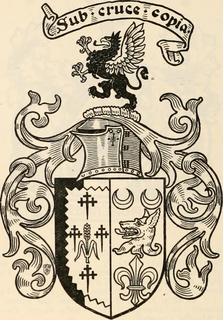 An illustration from Armorial families : a directory of gentlemen of coat-armour, 1905, leaf 393