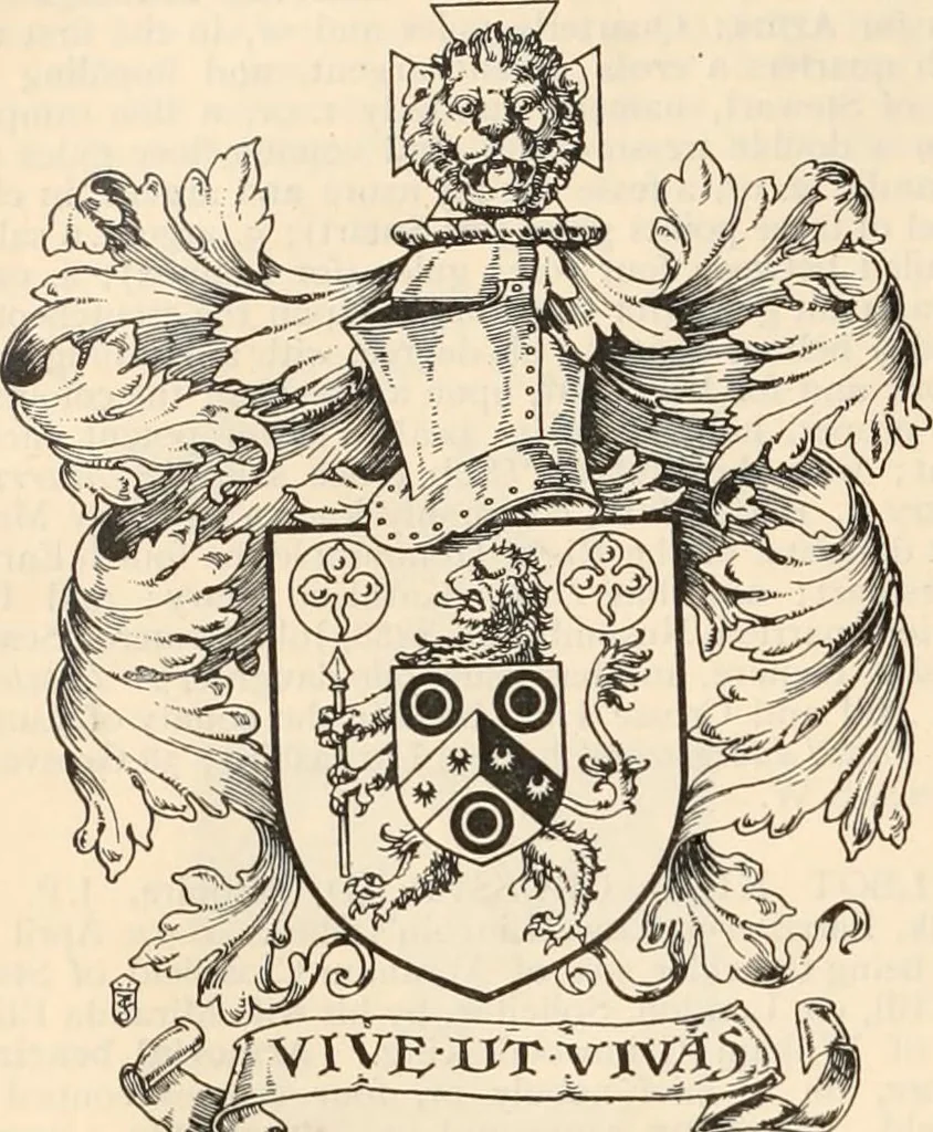 An illustration from Armorial families : a directory of gentlemen of coat-armour, 1905, leaf 395