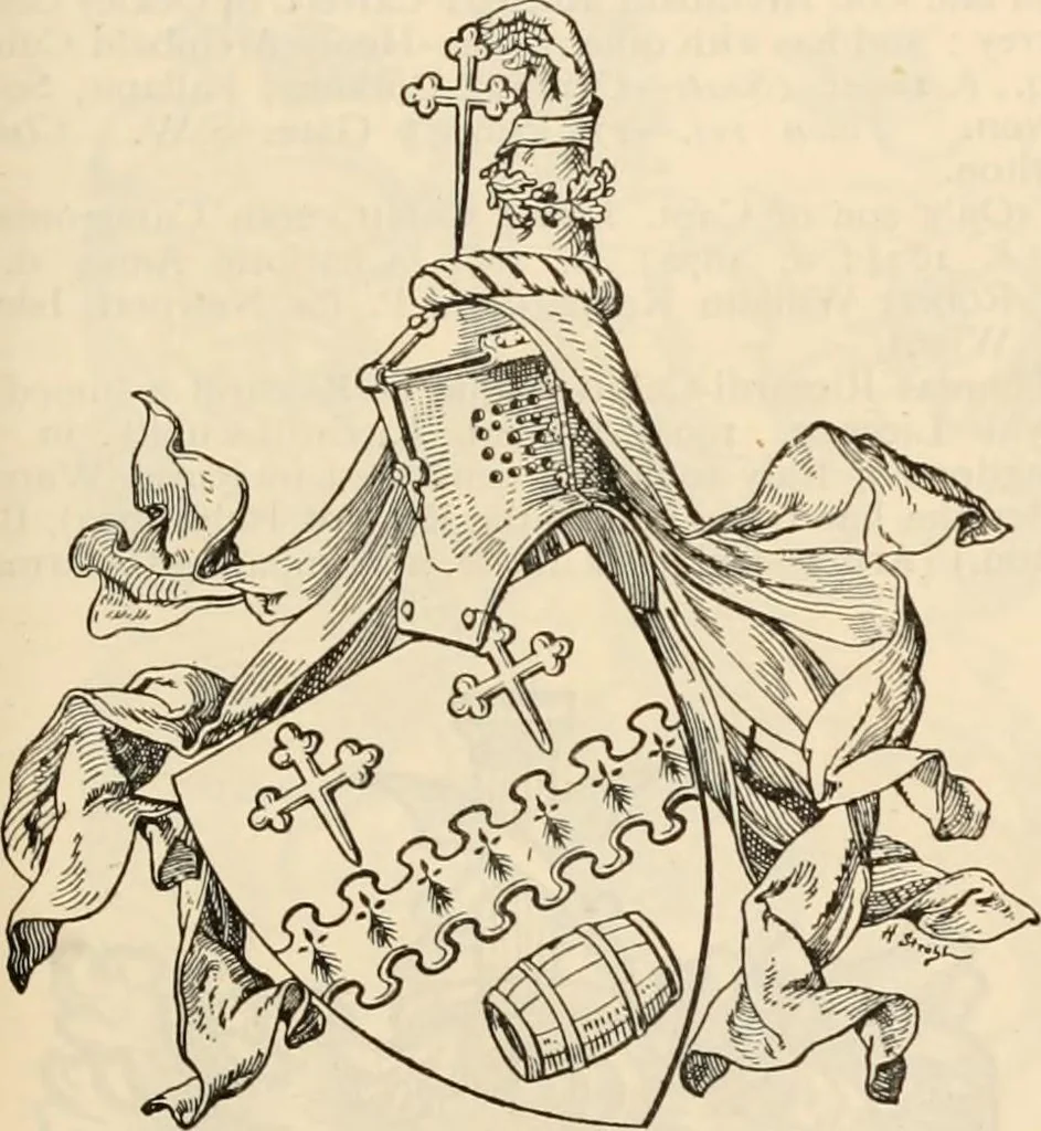 An illustration from Armorial families : a directory of gentlemen of coat-armour, 1905, leaf 396