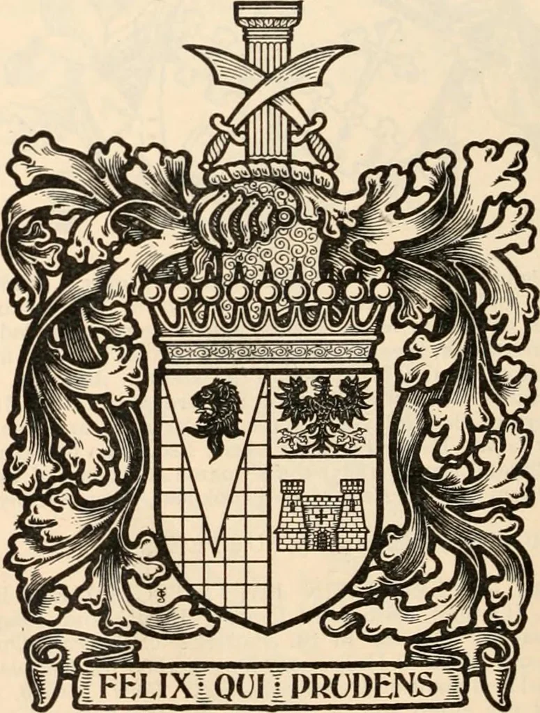An illustration from Armorial families : a directory of gentlemen of coat-armour, 1905, leaf 397