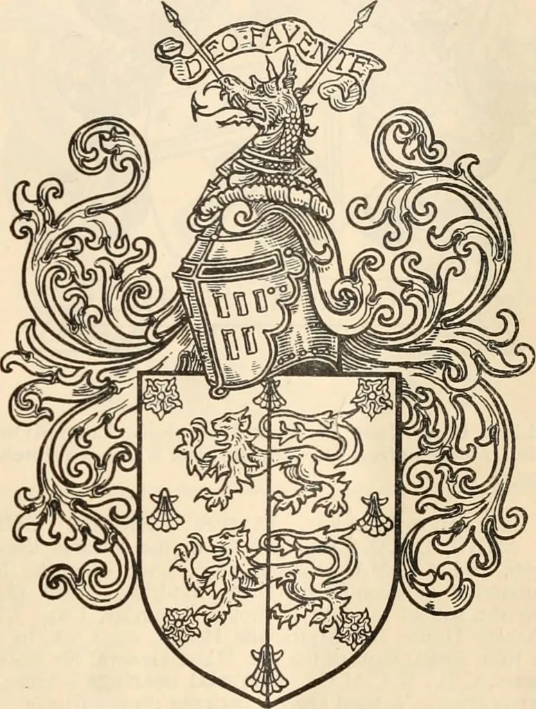 An illustration from Armorial families : a directory of gentlemen of coat-armour, 1905, leaf 398