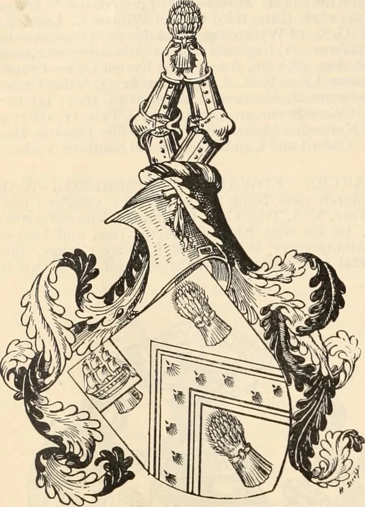 An illustration from Armorial families : a directory of gentlemen of coat-armour, 1905, leaf 399