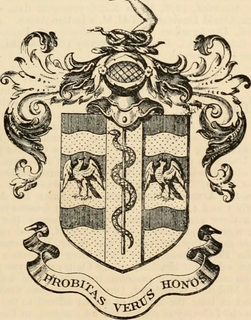 An illustration from Armorial families : a directory of gentlemen of coat-armour, 1905, leaf 404