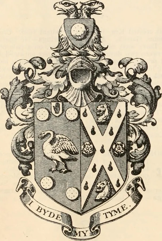An illustration from Armorial families : a directory of gentlemen of coat-armour, 1905, leaf 405