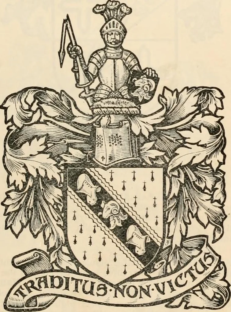 An illustration from Armorial families : a directory of gentlemen of coat-armour, 1905, leaf 408