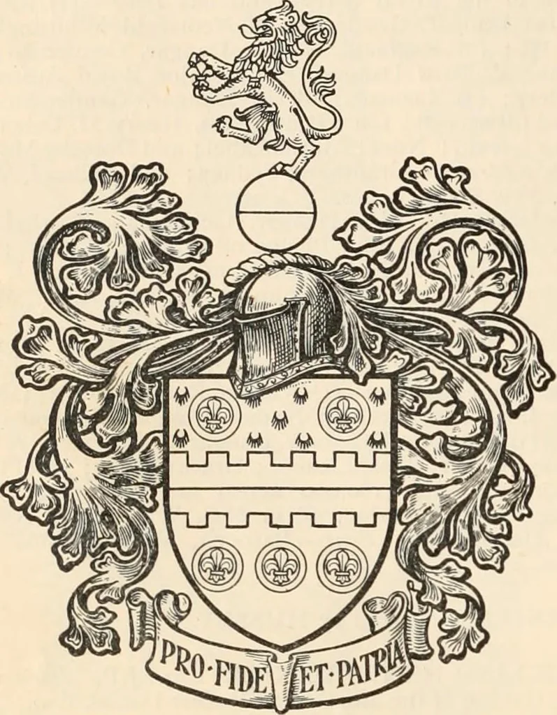 An illustration from Armorial families : a directory of gentlemen of coat-armour, 1905, leaf 409