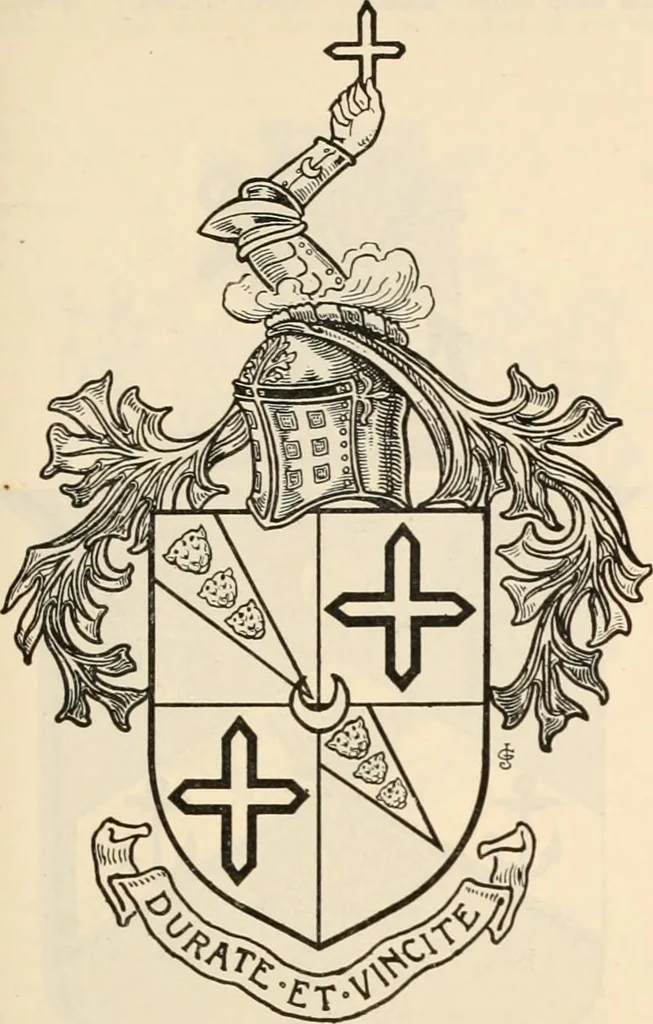 An illustration from Armorial families : a directory of gentlemen of coat-armour, 1905, leaf 410