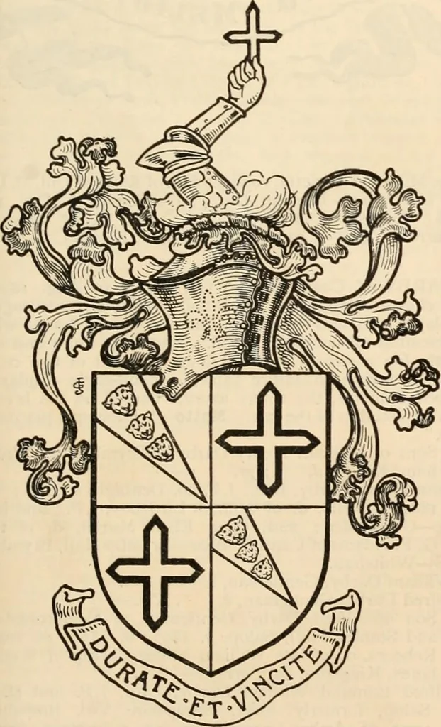 An illustration from Armorial families : a directory of gentlemen of coat-armour, 1905, leaf 410