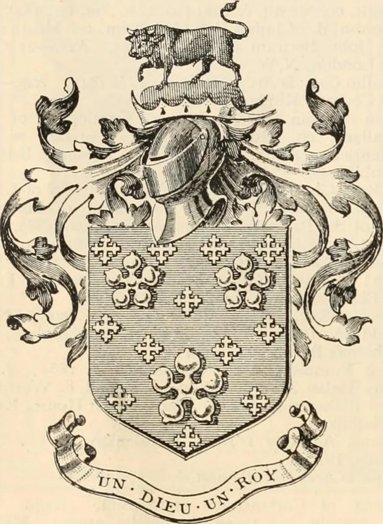 An illustration from Armorial families : a directory of gentlemen of coat-armour, 1905, leaf 413