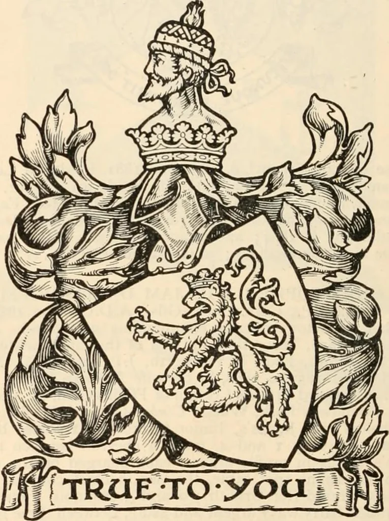 An illustration from Armorial families : a directory of gentlemen of coat-armour, 1905, leaf 413