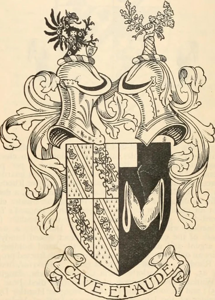 An illustration from Armorial families : a directory of gentlemen of coat-armour, 1905, leaf 414