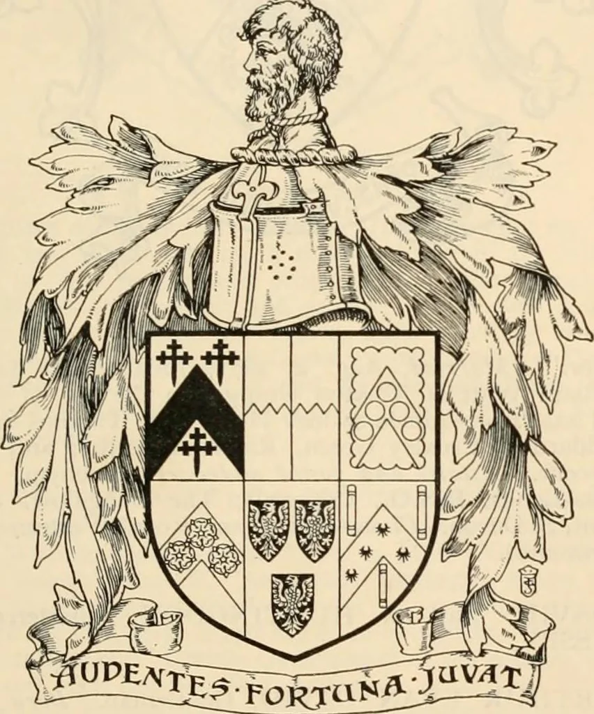 An illustration from Armorial families : a directory of gentlemen of coat-armour, 1905, leaf 418