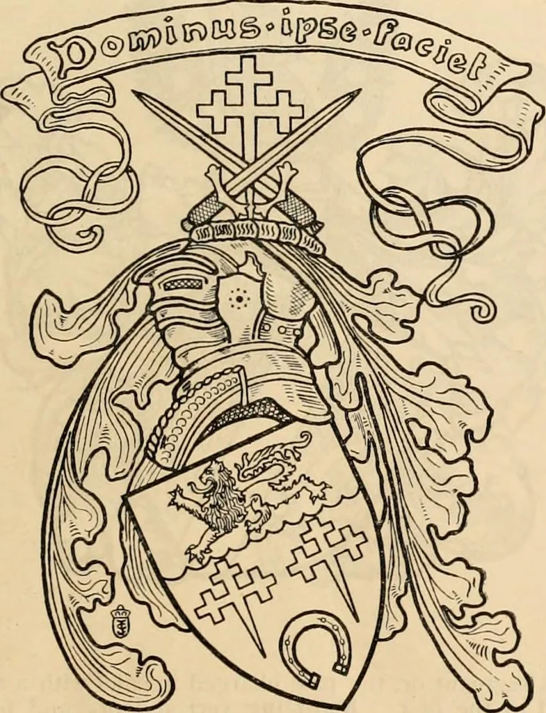 An illustration from Armorial families : a directory of gentlemen of coat-armour, 1905, leaf 42