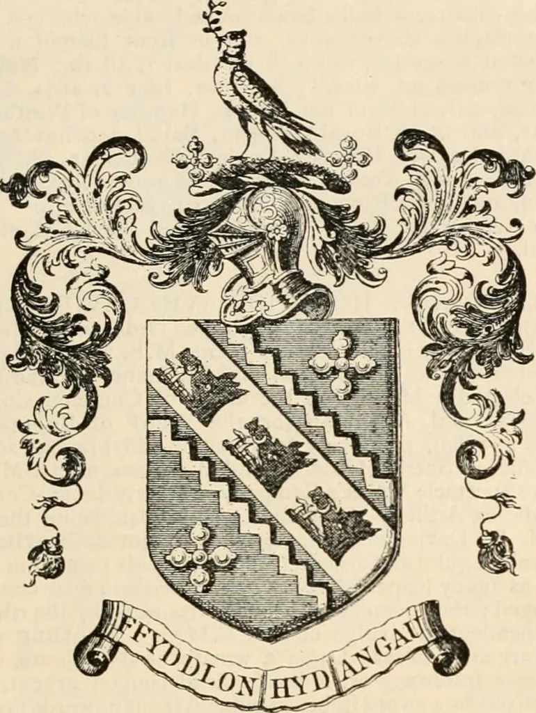 An illustration from Armorial families : a directory of gentlemen of coat-armour, 1905, leaf 420