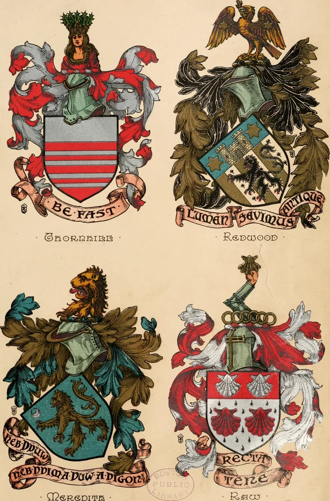 An illustration from Armorial families : a directory of gentlemen of coat-armour, 1905, leaf 424