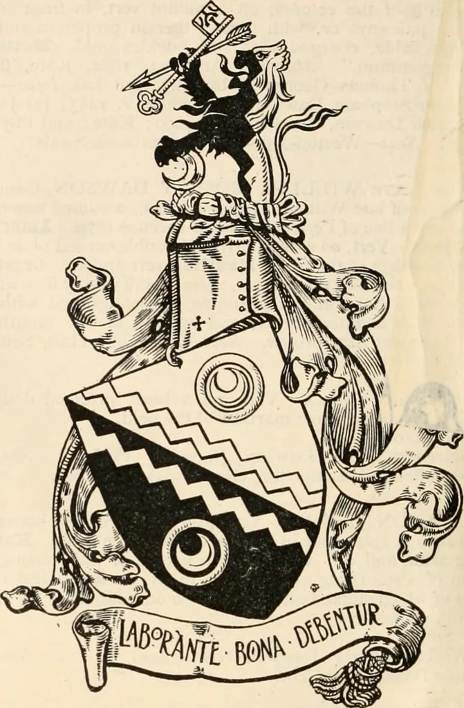 An illustration from Armorial families : a directory of gentlemen of coat-armour, 1905, leaf 427