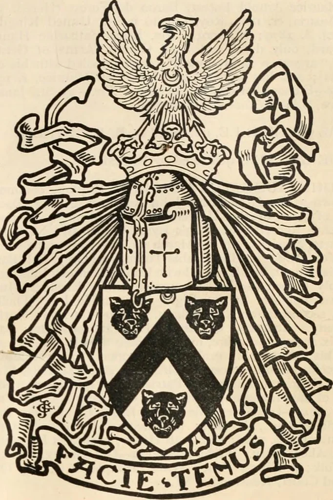 An illustration from Armorial families : a directory of gentlemen of coat-armour, 1905, leaf 428