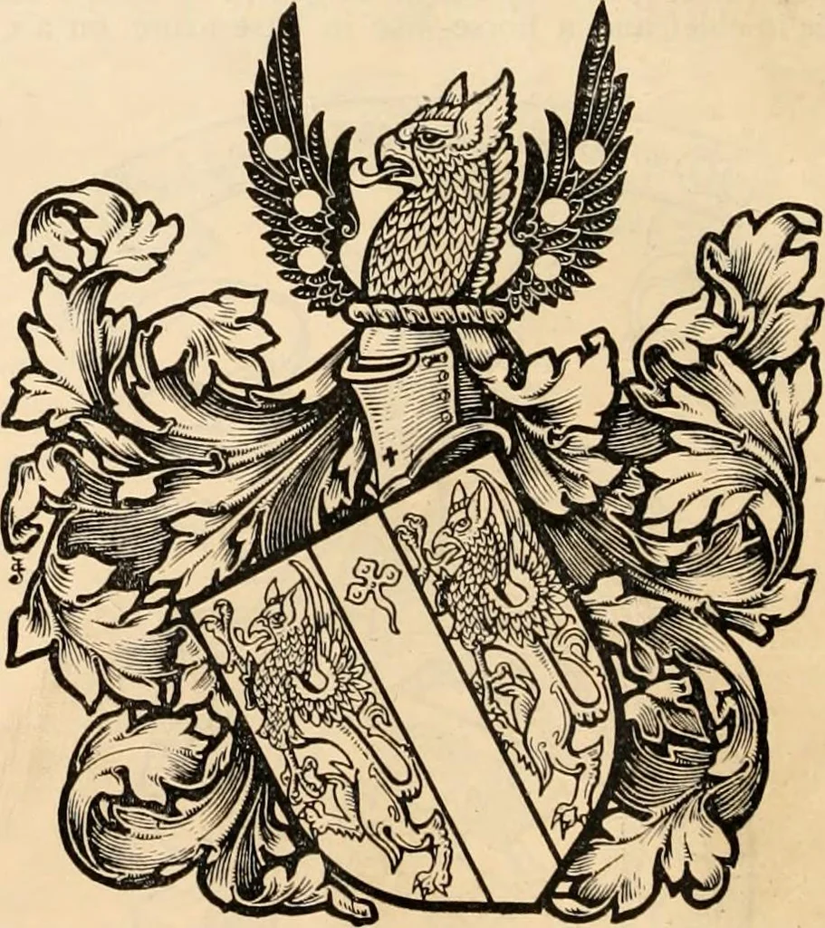 An illustration from Armorial families : a directory of gentlemen of coat-armour, 1905, leaf 43