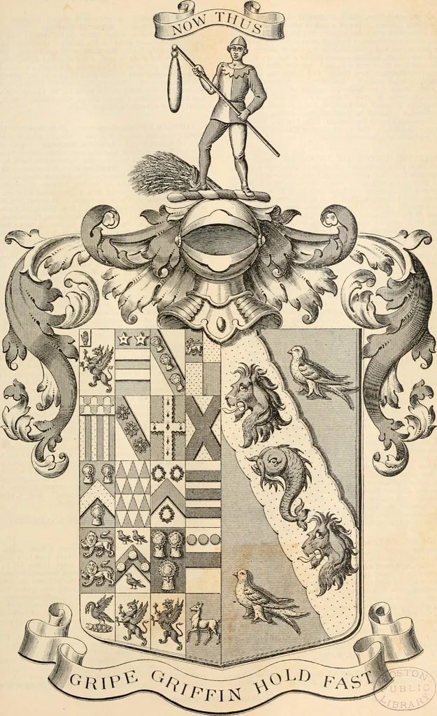 An illustration from Armorial families : a directory of gentlemen of coat-armour, 1905, leaf 438