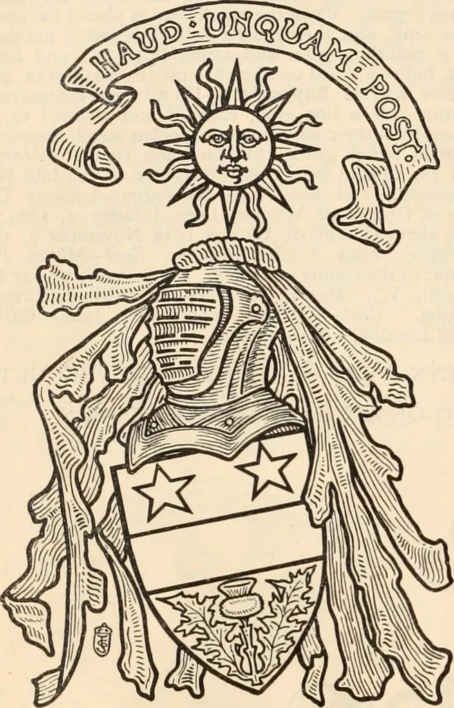 An illustration from Armorial families : a directory of gentlemen of coat-armour, 1905, leaf 443