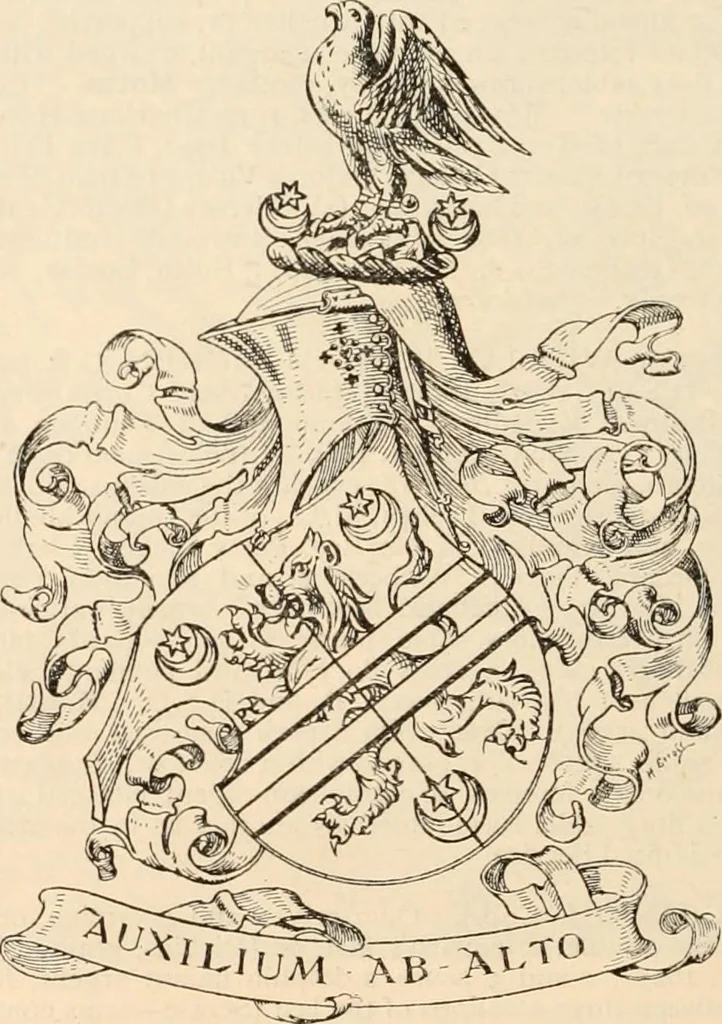 An illustration from Armorial families : a directory of gentlemen of coat-armour, 1905, leaf 445