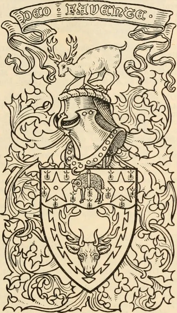 An illustration from Armorial families : a directory of gentlemen of coat-armour, 1905, leaf 448