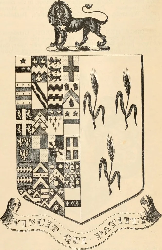 An illustration from Armorial families : a directory of gentlemen of coat-armour, 1905, leaf 448