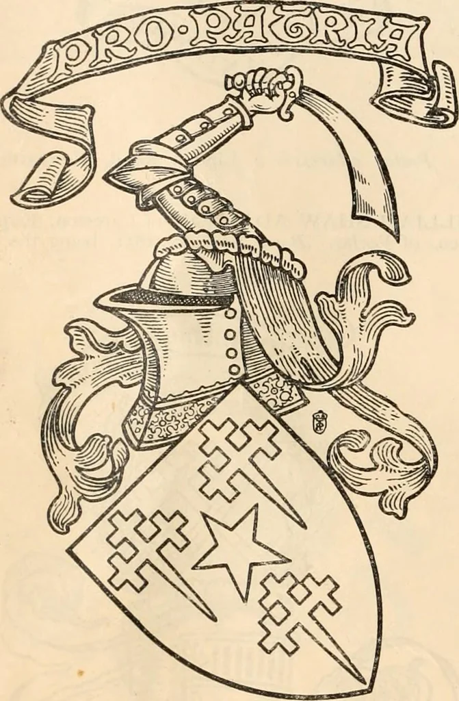 An illustration from Armorial families : a directory of gentlemen of coat-armour, 1905, leaf 45