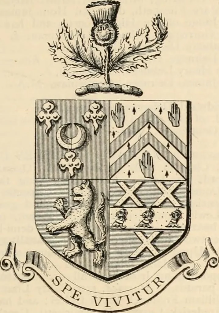 An illustration from Armorial families : a directory of gentlemen of coat-armour, 1905, leaf 452