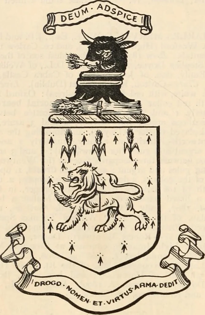 An illustration from Armorial families : a directory of gentlemen of coat-armour, 1905, leaf 459