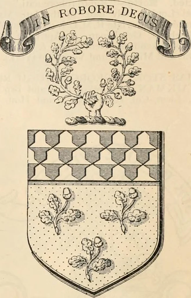 An illustration from Armorial families : a directory of gentlemen of coat-armour, 1905, leaf 46