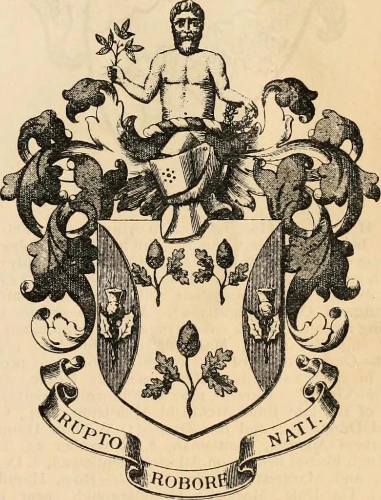 An illustration from Armorial families : a directory of gentlemen of coat-armour, 1905, leaf 46