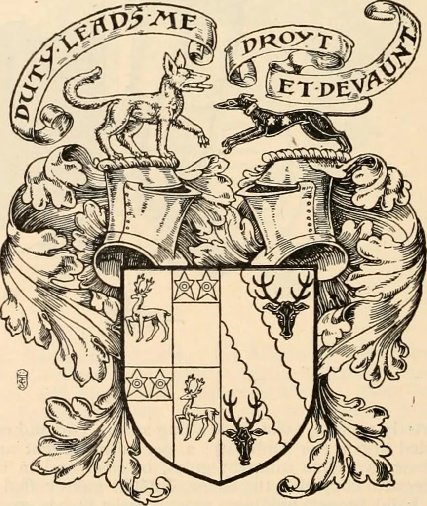 An illustration from Armorial families : a directory of gentlemen of coat-armour, 1905, leaf 463