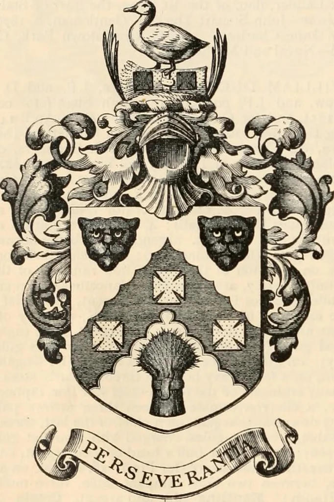 An illustration from Armorial families : a directory of gentlemen of coat-armour, 1905, leaf 465
