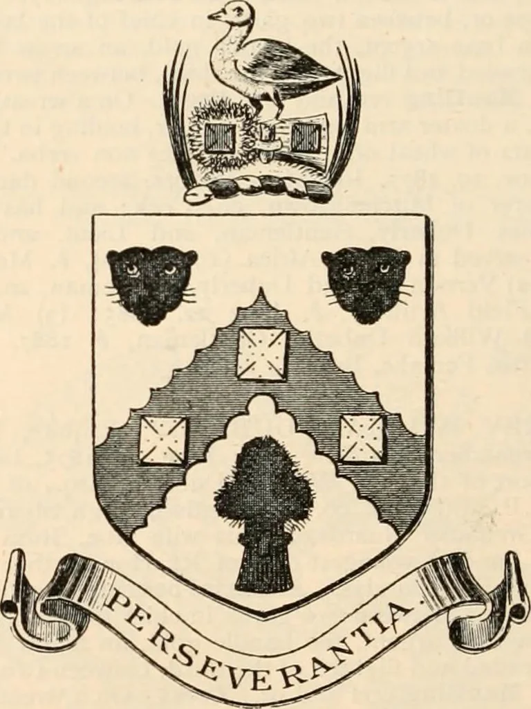An illustration from Armorial families : a directory of gentlemen of coat-armour, 1905, leaf 465