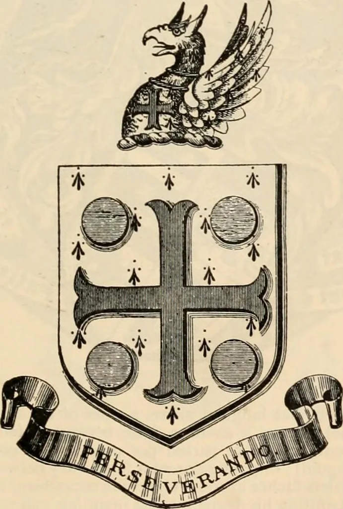 An illustration from Armorial families : a directory of gentlemen of coat-armour, 1905, leaf 468